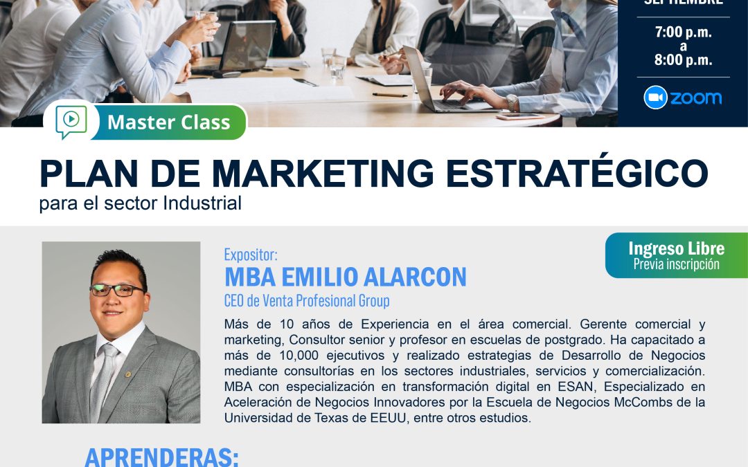 Master Class: Plan de Marketing Estratégico para el sector industrial